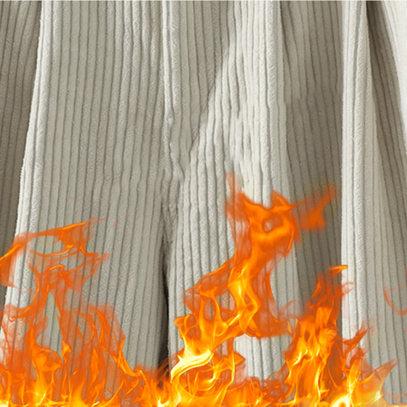 Pantalones harén Buddha Stones de invierno para mujer, de pana lisa, de algodón, de cintura alta, forrados con vellón y bolsillos - image 10