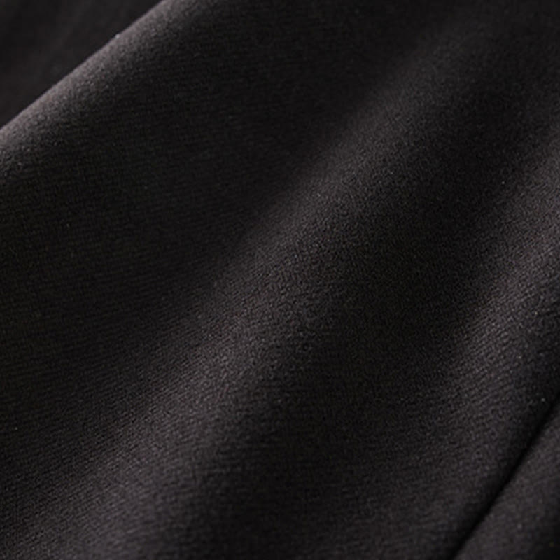 Pantalones de invierno para mujer con cintura elástica, pierna recta y bolsillos, estilo casual , de Buddha Stones - image 4