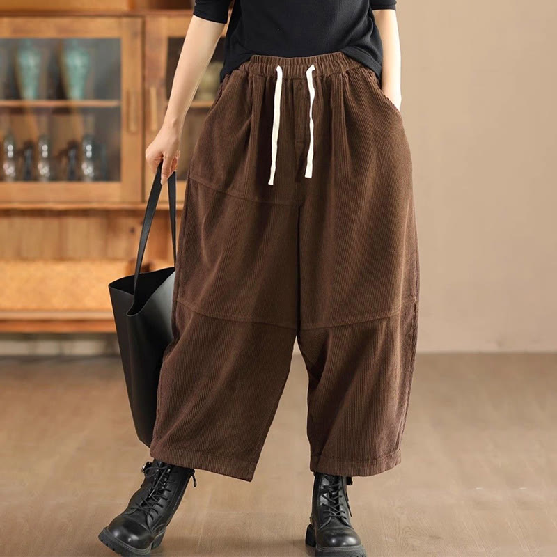 Pantalones térmicos de pana de algodón con forro polar y bolsillos para mujer de Buddha Stones - Marrón silla de montar - US14, UK/AU18, EU46 (4XL) - image 6