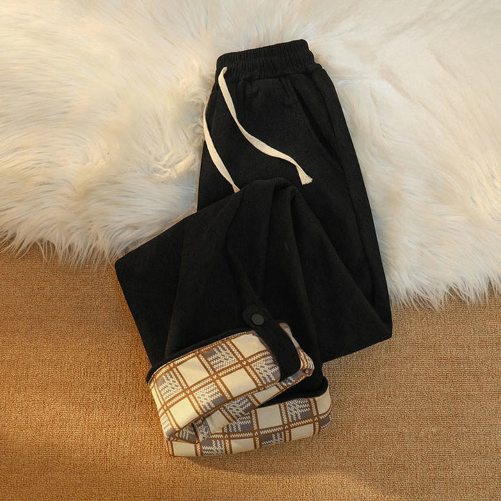 Pantalones anchos de pana de algodón con forro polar y bolsillos para mujer de Buddha Stones - image 15