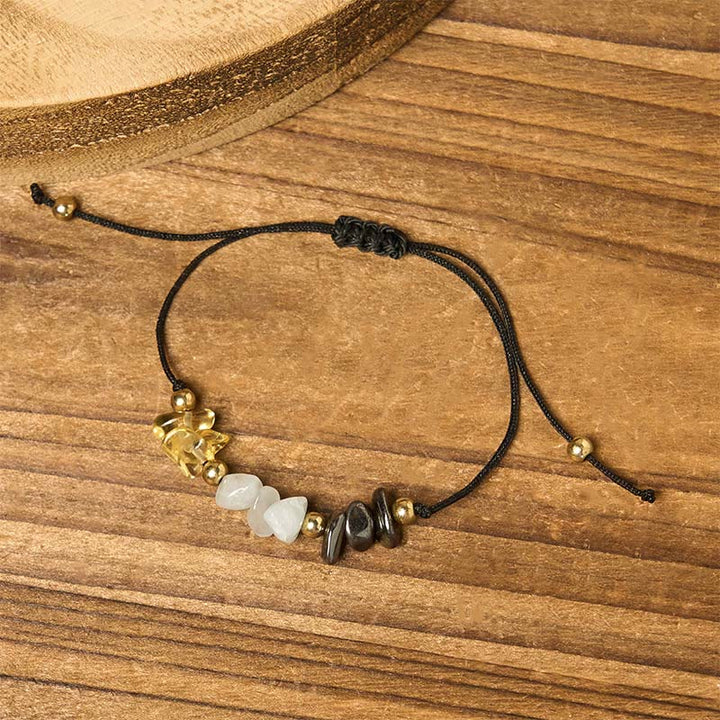 Pulsera de cuerda con tarjeta de éxito de Buddha Stones, citrino, aventurina verde y pirita - image 3