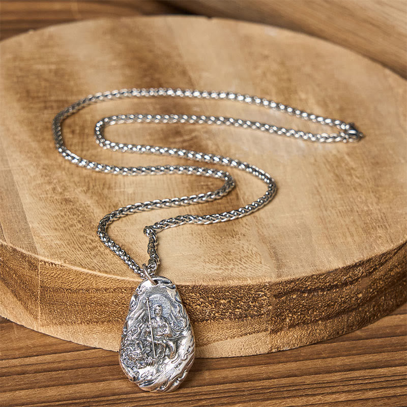 Buddha Stones Collar con colgante de cobre del Bodhisattva Kṣitigarbha Dizang Compassion - image 10