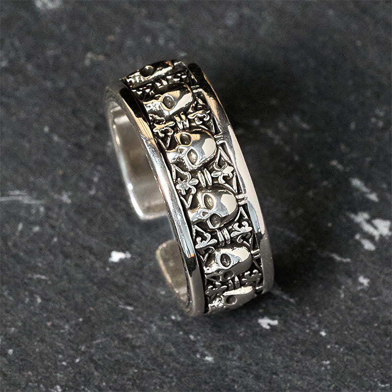 Anillo Nuevo Comienzo con Cráneo de Cobre de Buddha Stones, El Señor del Bosque Cadáver - image 1