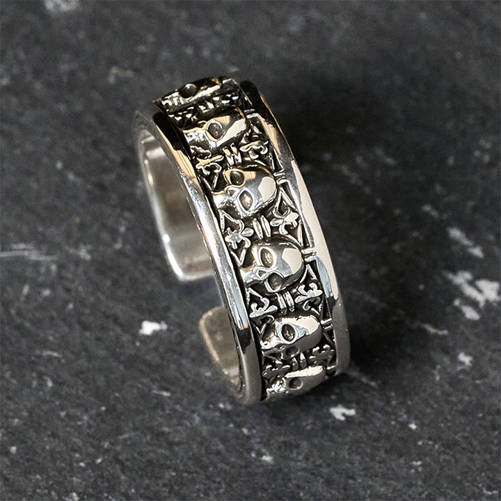 Anillo Nuevo Comienzo con Cráneo de Cobre de Buddha Stones, El Señor del Bosque Cadáver - image 1