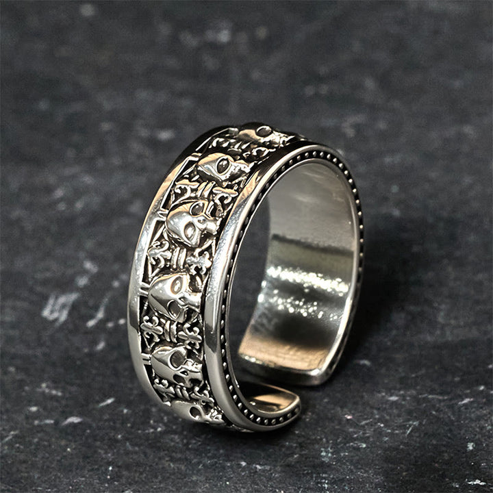 Anillo Nuevo Comienzo con Cráneo de Cobre de Buddha Stones, El Señor del Bosque Cadáver - Cráneo de cobre - image 0