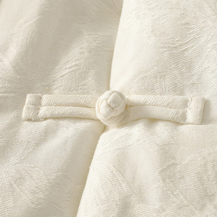 Chaqueta de manga larga con botones de rana y bolsillos para mujer de Buddha Stones - image 9