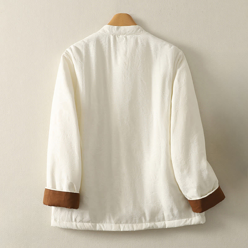 Chaqueta de manga larga con botones de rana y bolsillos para mujer de Buddha Stones - image 6