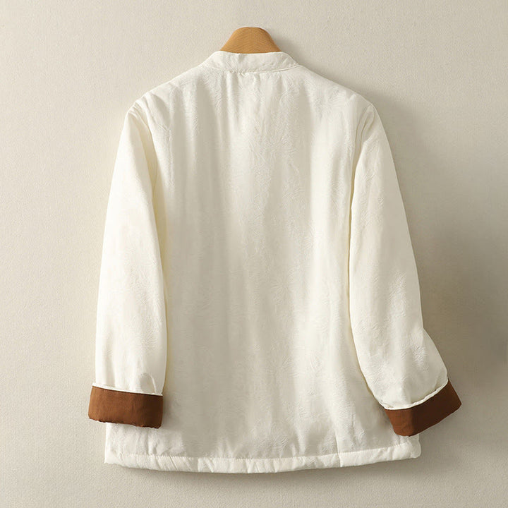 Chaqueta de manga larga con botones de rana y bolsillos para mujer de Buddha Stones - image 6