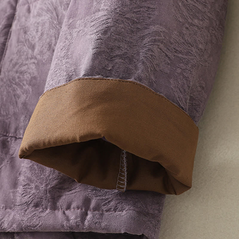 Chaqueta de manga larga con botones de rana y bolsillos para mujer de Buddha Stones - image 3