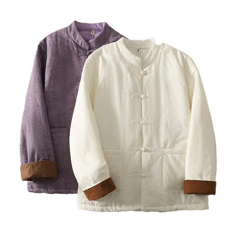 Chaqueta de manga larga con botones de rana y bolsillos para mujer de Buddha Stones - image 16