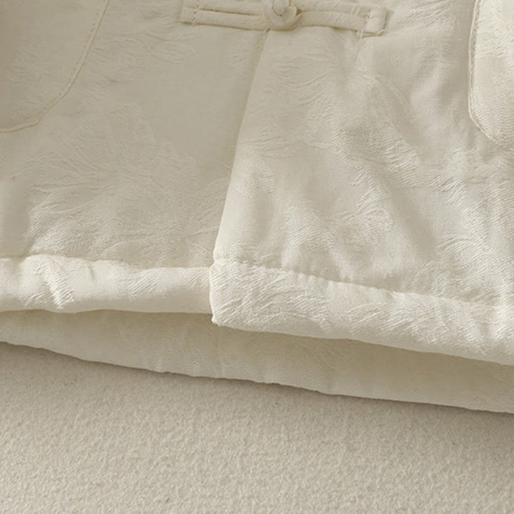 Chaqueta de algodón de manga larga con botones de rana y bolsillos para mujer de Buddha Stones - image 14