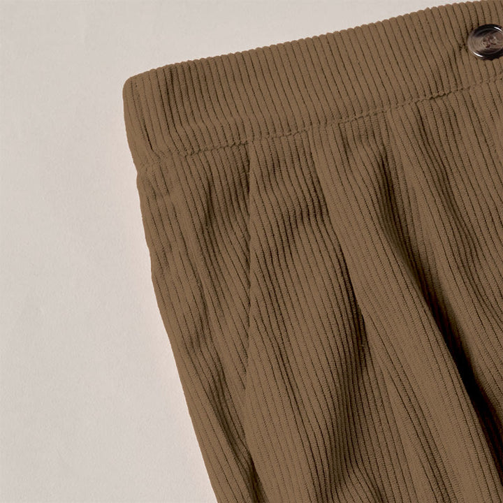 Pantalones casuales de pana rectos con bolsillos para mujer Buddha Stones - image 4