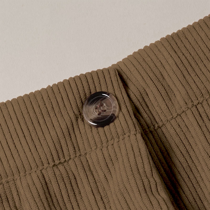 Pantalones casuales de pana rectos con bolsillos para mujer Buddha Stones - image 5