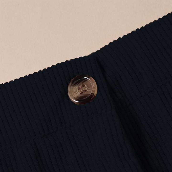 Pantalones casuales de pana rectos con bolsillos para mujer Buddha Stones - image 10