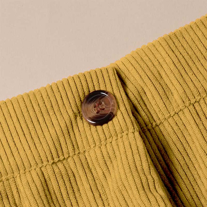 Pantalones casuales de pana rectos con bolsillos para mujer Buddha Stones - image 16