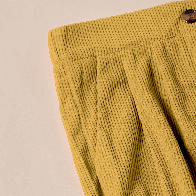 Pantalones casuales de pana rectos con bolsillos para mujer Buddha Stones - image 18