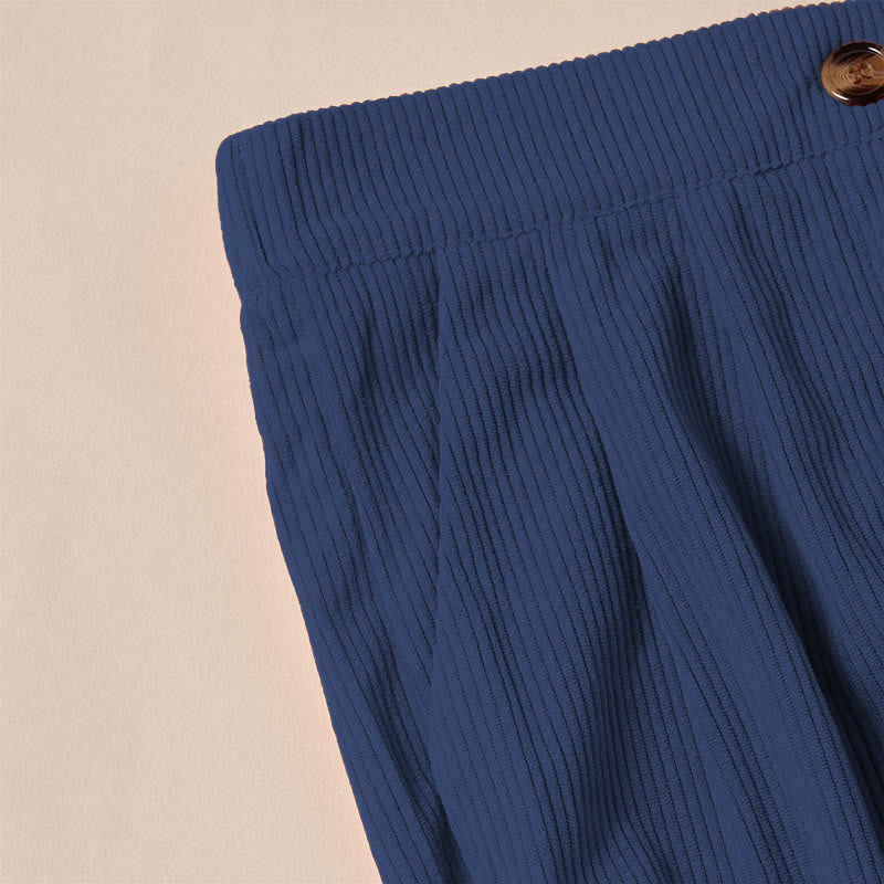 Pantalones casuales de pana rectos con bolsillos para mujer Buddha Stones - image 24