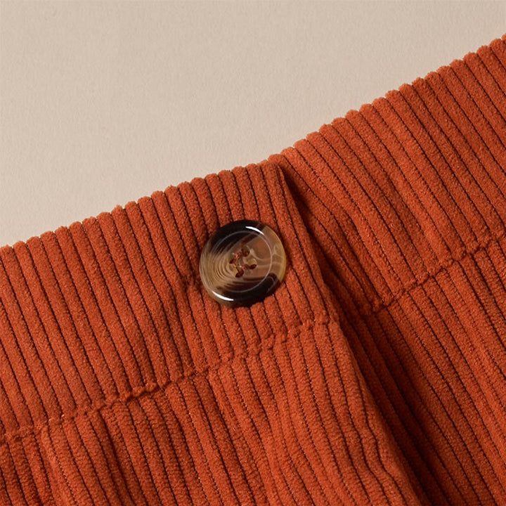 Pantalones casuales de pana rectos con bolsillos para mujer Buddha Stones - image 32