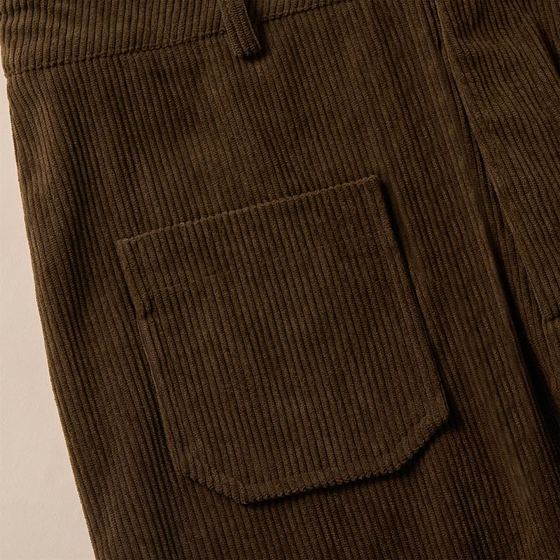 Pantalones anchos de pana y poliéster con botones y bolsillos para mujer de Buddha Stones - image 2