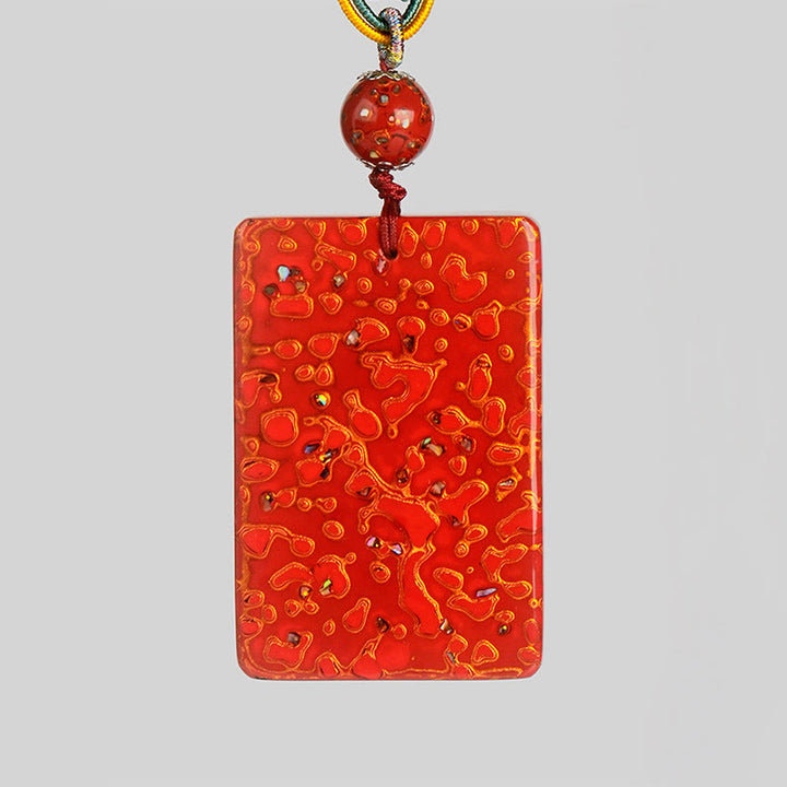 Collar con colgante de protección de sándalo, lacado artesanalmente con Buddha Stones - image 10