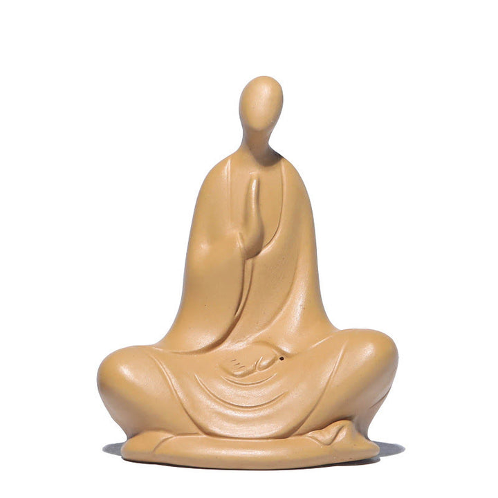 Estatua de cerámica de Buddha Stones de Buda, decoración zen para el hogar, 5 x 2,5 x 5,3 cm - image 9