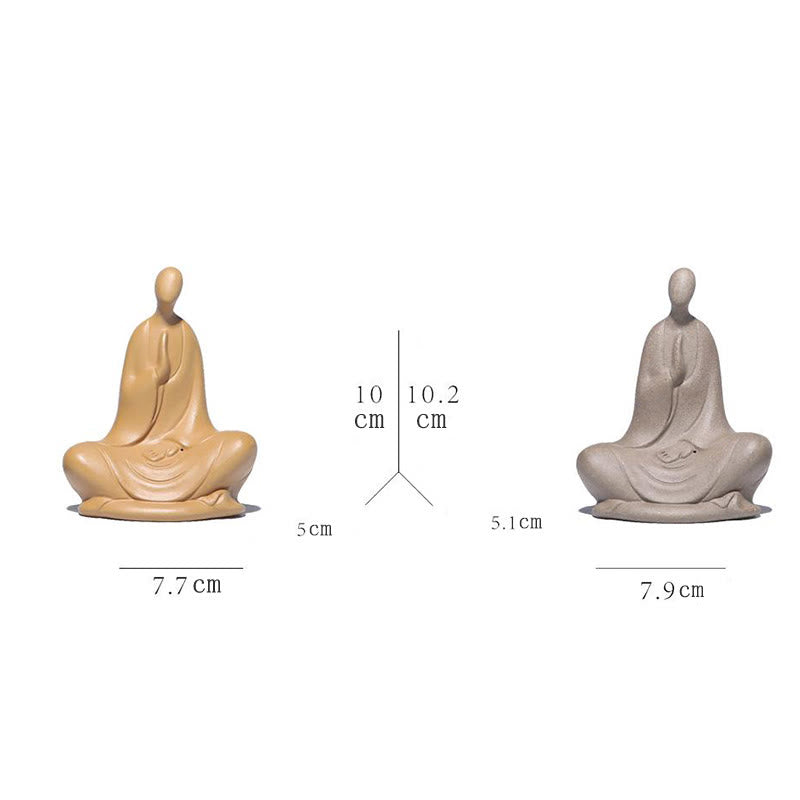 Estatua de cerámica de Buddha Stones de Buda, decoración zen para el hogar, 5 x 2,5 x 5,3 cm - image 14