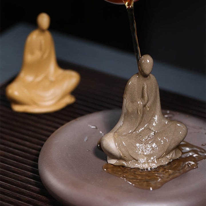 Estatua de cerámica de Buddha Stones de Buda, decoración zen para el hogar, 5 x 2,5 x 5,3 cm - image 12
