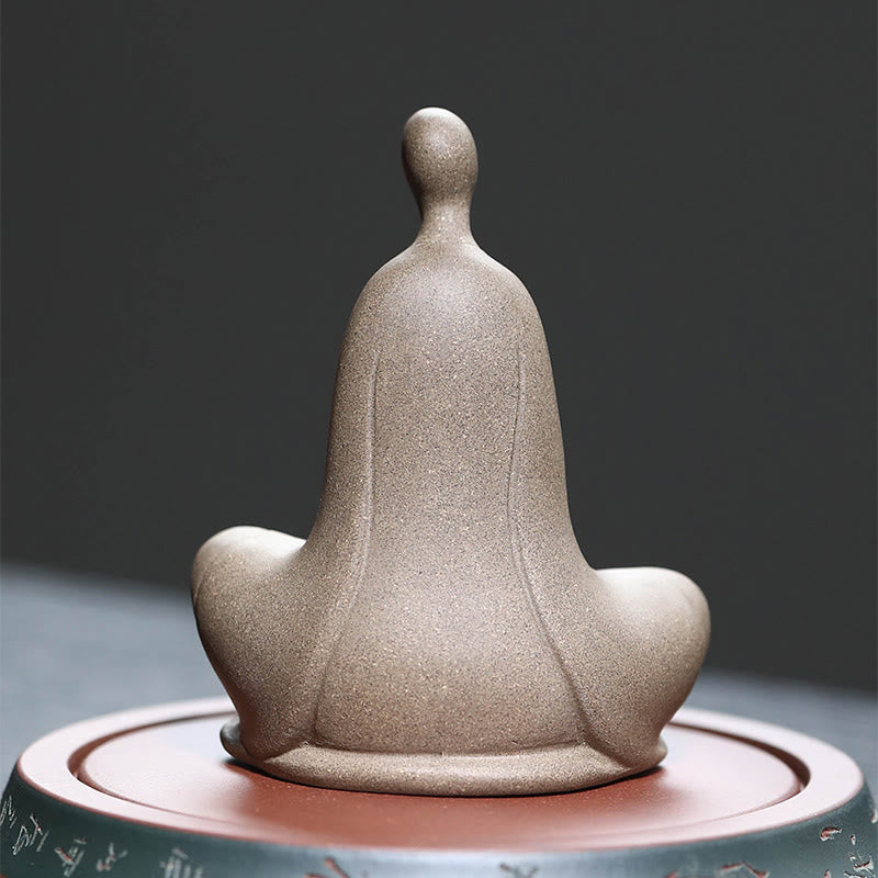 Estatua de cerámica de Buddha Stones de Buda, decoración zen para el hogar, 5 x 2,5 x 5,3 cm - image 2