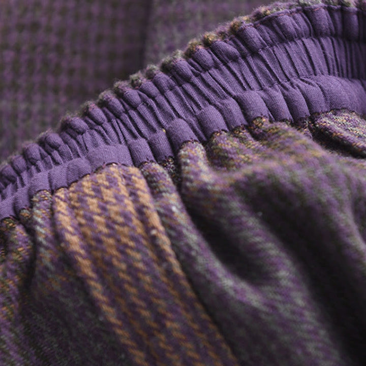 Falda térmica de algodón con estampado a cuadros de invierno para mujer de Buddha Stones, de 7-8 de largo y bolsillos - image 8