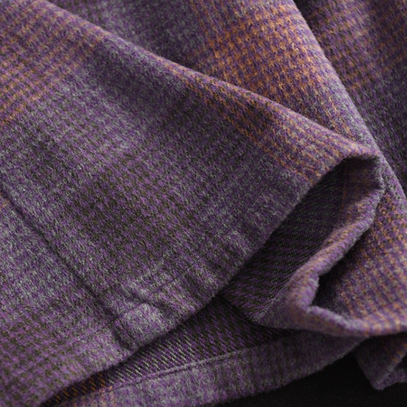 Falda térmica de invierno para mujer Buddha Stones con estampado a cuadros, largo de 7-8 pulgadas y bolsillos. - image 12