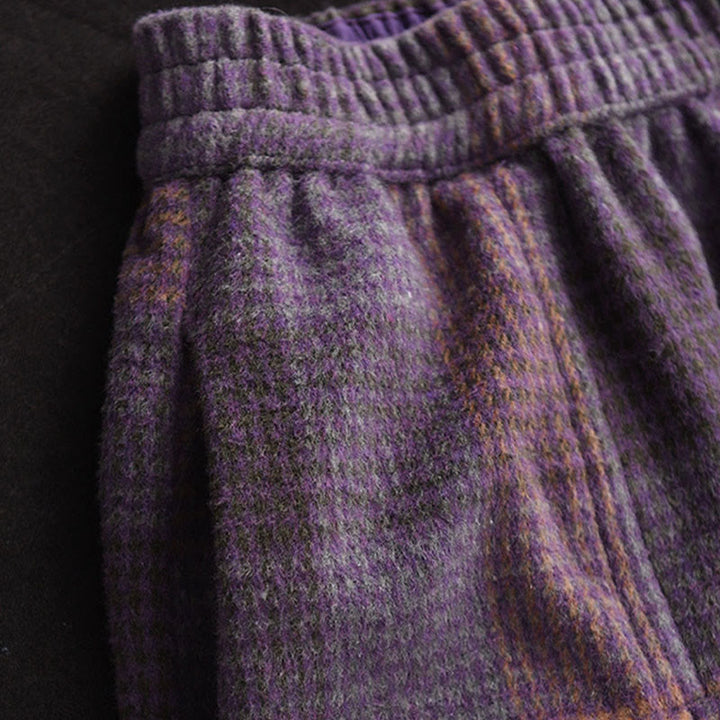 Falda térmica de algodón con estampado a cuadros de invierno para mujer de Buddha Stones, de 7-8 de largo y bolsillos - image 5