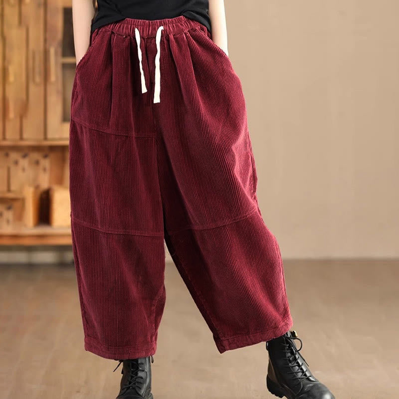 Pantalones térmicos de pana de algodón con forro polar y bolsillos para mujer de Buddha Stones - Ladrillo refractario - US14, UK/AU18, EU46 (4XL) - image 5