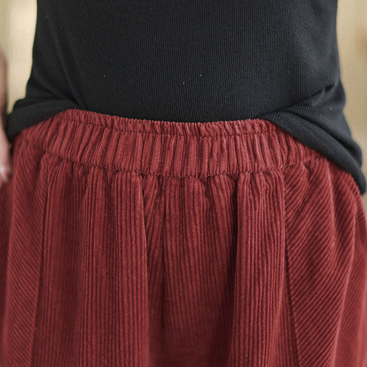 Pantalones harén de pana para mujer con cintura elástica y bolsillos, diseño Buddha Stones - image 18