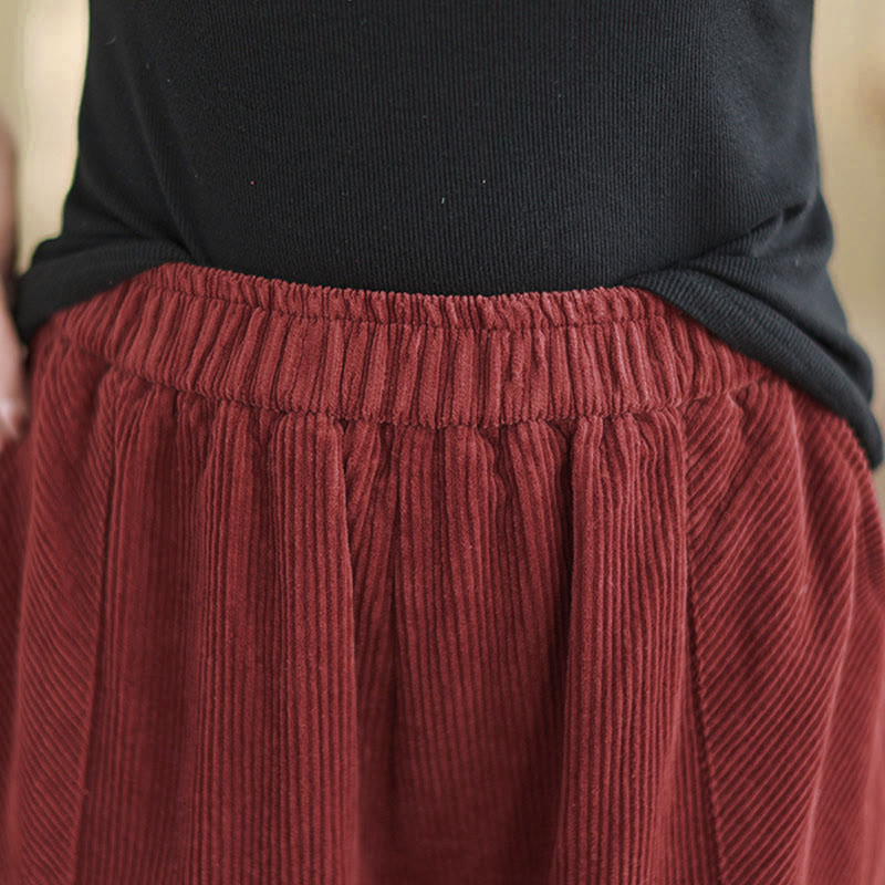 Pantalones harén de pana para mujer con cintura elástica y bolsillos, diseño Buddha Stones - image 18