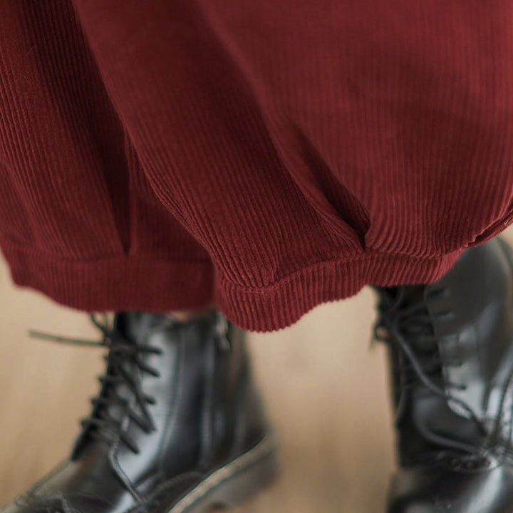 Pantalones harén de pana para mujer con cintura elástica y bolsillos, diseño Buddha Stones - image 20