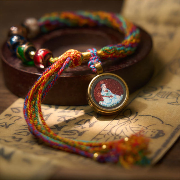 Pulsera de hilo con bendición de cinabrio y Buddha Stones de Buda Thangka del zodíaco chino - image 2