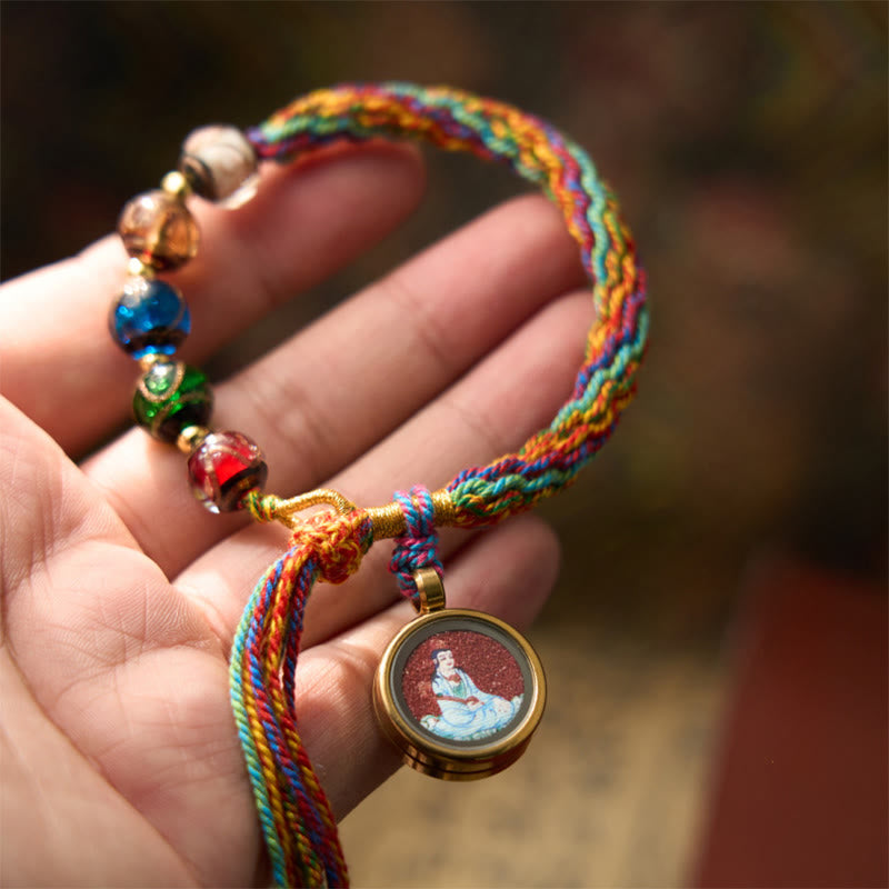 Pulsera de hilo con bendición de cinabrio y Buddha Stones de Buda Thangka del zodíaco chino - image 0