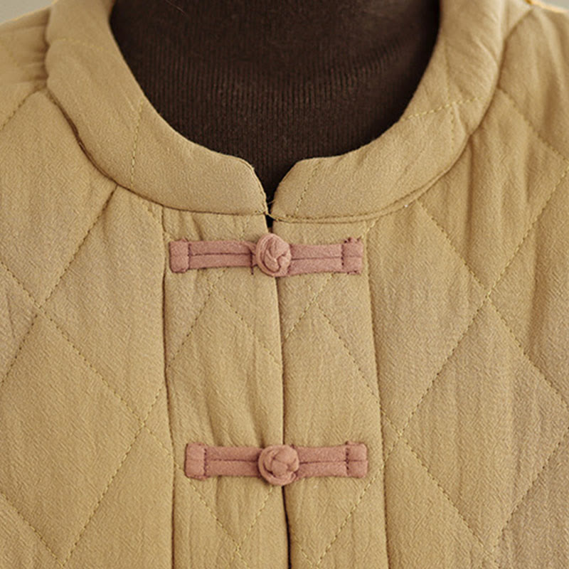 Chaqueta de Tai Chi Zen de manga larga con bolsillos y relleno de algodón para mujer Buddha Stones - image 12