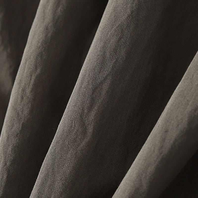 Camisa de algodón de manga larga para mujer, diseño simple, con cuello alto y botones de rana chinos y Buddha Stones - image 7