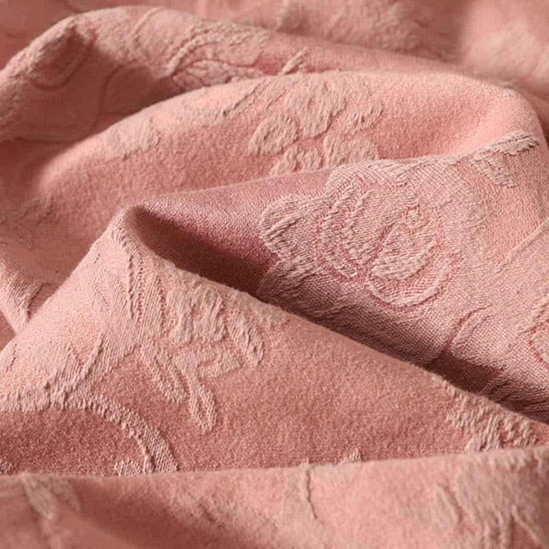 Camisa de manga larga de algodón zen para mujer con diseño jacquard liso de Buddha Stones de primavera - image 16