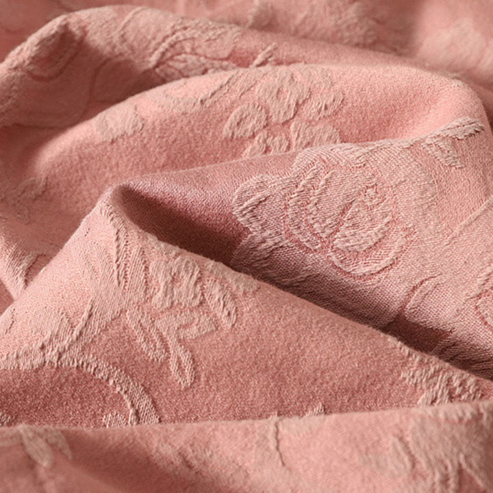 Camisa de manga larga de algodón zen para mujer con diseño jacquard liso de Buddha Stones de primavera - image 16