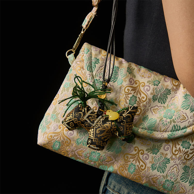 Buddha Stones del Año del Caballo Zhuang Brocado de Seda para Desearte Buena Suerte Decoración Colgante - image 4