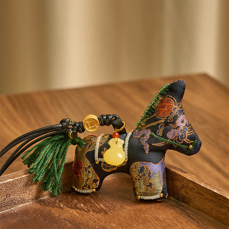 Decoración colgante con brocado de seda y lirio de Buddha Stones , Año de la Canción del Caballo - image 2