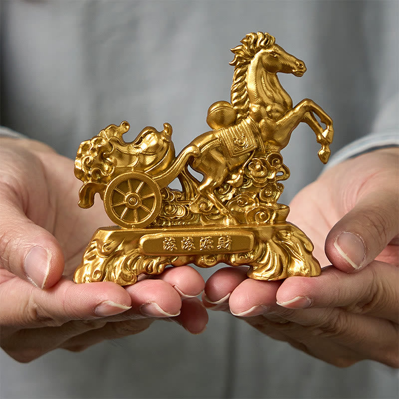 Buddha Stones "Hazte Rico Ahora" Lingote de Col del Año del Caballo Decoración del Hogar - Col de caballo 8,5*8 cm - image 0