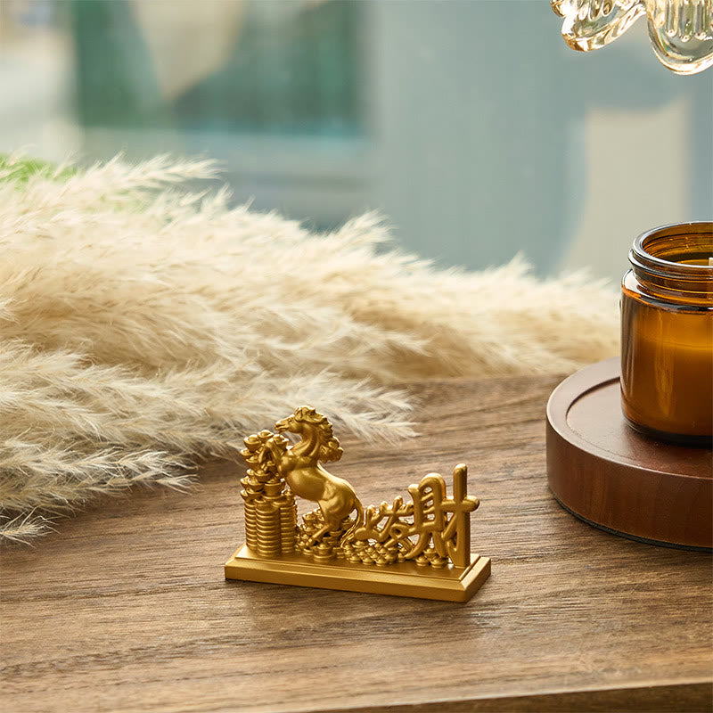 Buddha Stones "Hazte Rico Ahora" Lingotes del Año del Caballo Prosperidad Decoración del Hogar - image 2