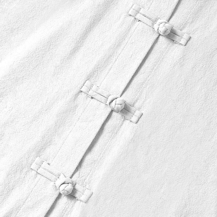 Camisa étnica de algodón con cuello alto, manga larga y botones de rana para mujer, con Buddha Stones y bolsillos - image 11