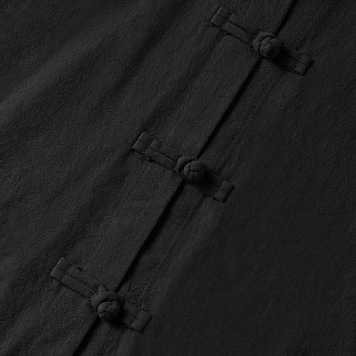 Camisa étnica de algodón con cuello alto, manga larga y botones de rana para mujer, con Buddha Stones y bolsillos - image 19