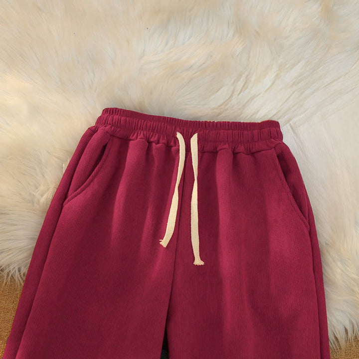 Pantalones anchos de pana de algodón con forro polar y bolsillos para mujer de Buddha Stones - image 30