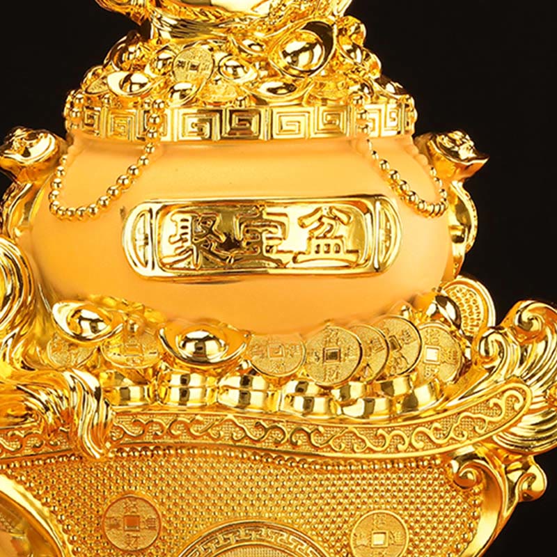 Buddha Stones "Buena Fortuna" Año del Caballo Cuenco del Tesoro Lingotes de Resina Decoración para el Hogar - image 10