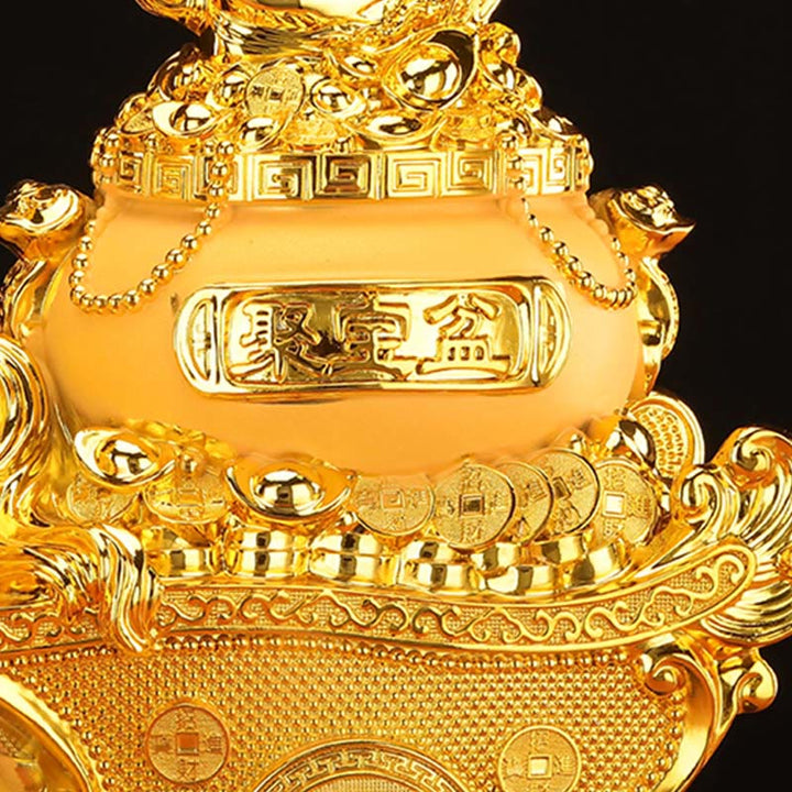 Buddha Stones "Buena Fortuna" Año del Caballo Cuenco del Tesoro Lingotes de Resina Decoración para el Hogar - image 10